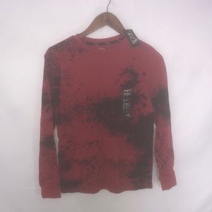 Art class long sleeve shirt red black paint splash new with tags Size L (12/14)